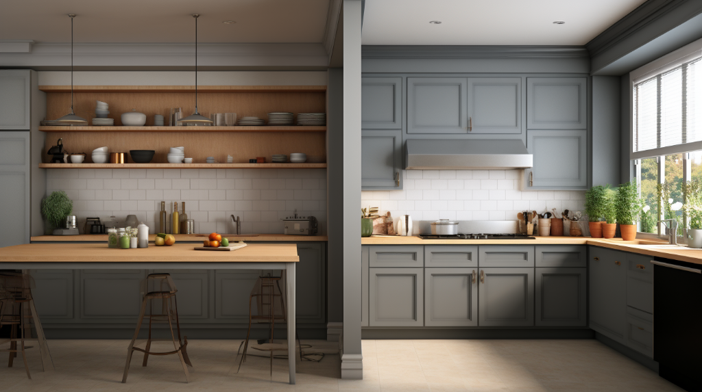 h3: Различие между кухней в потолок и кухней без верхних шкафов фото 1
